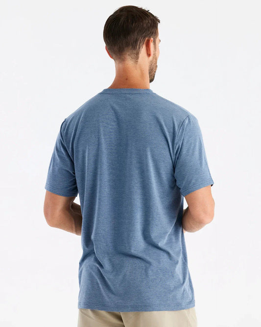 Bamboo Flex Pocket S/S T-Shirt - Heather Deepwater
