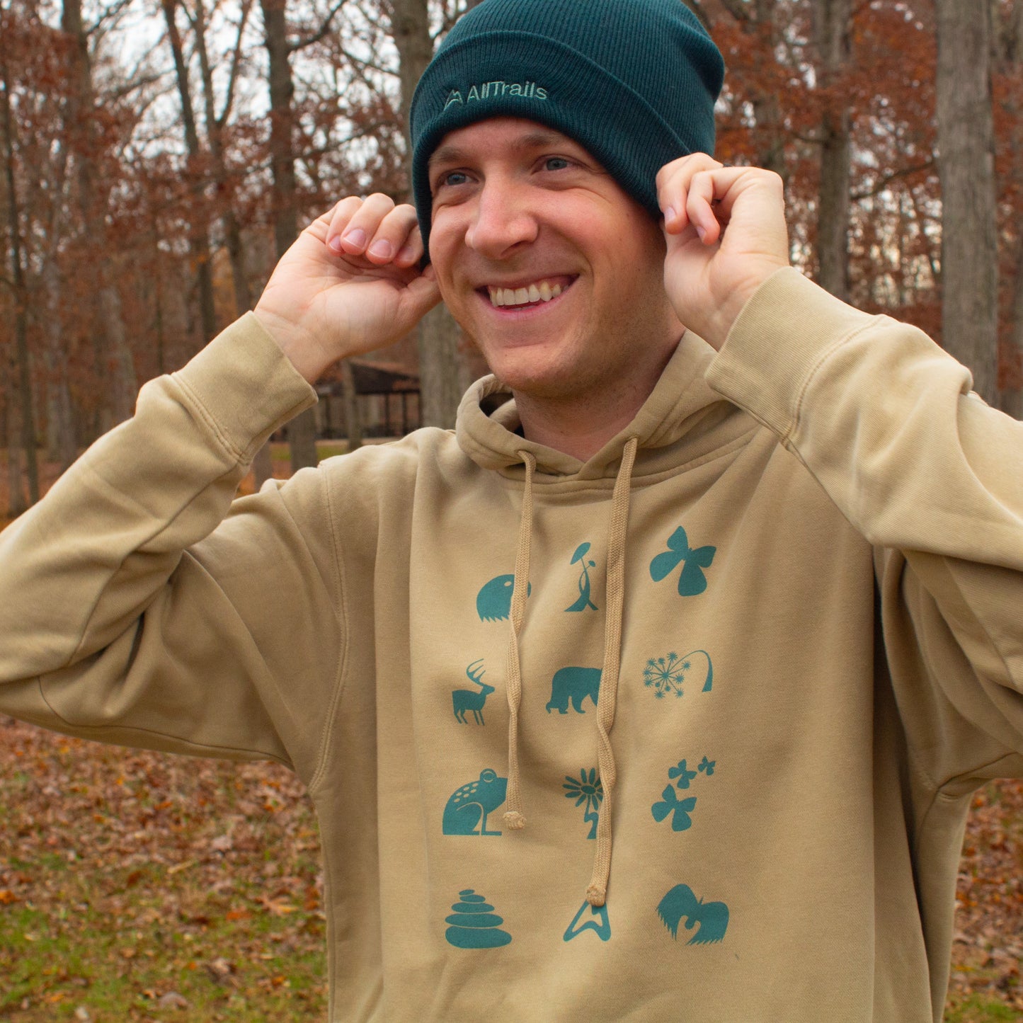 Forest Friends Comfort Wash Hoodie - Natural