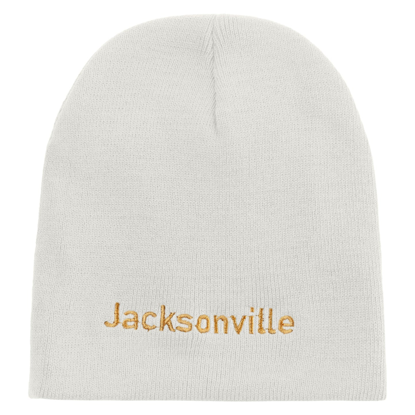 Jacksonville Logo Embroidered 8 inch Acrylic Short Beanie
