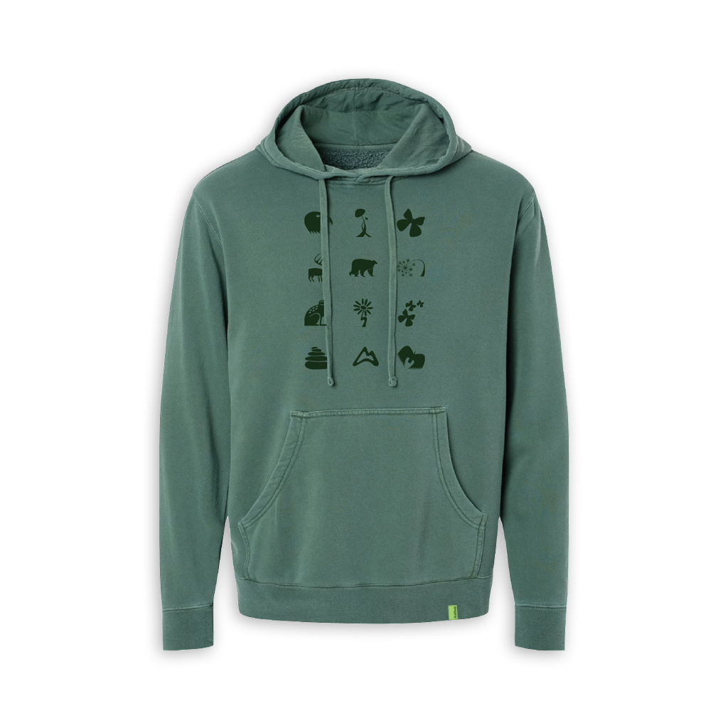 Forest Friends Comfort Wash Hoodie - Pine