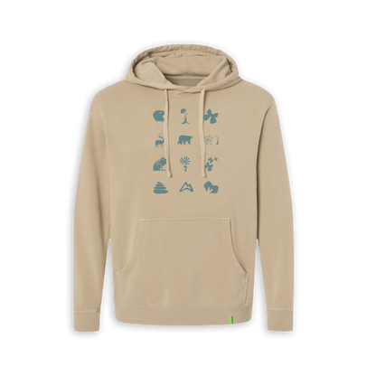 Forest Friends Comfort Wash Hoodie - Natural