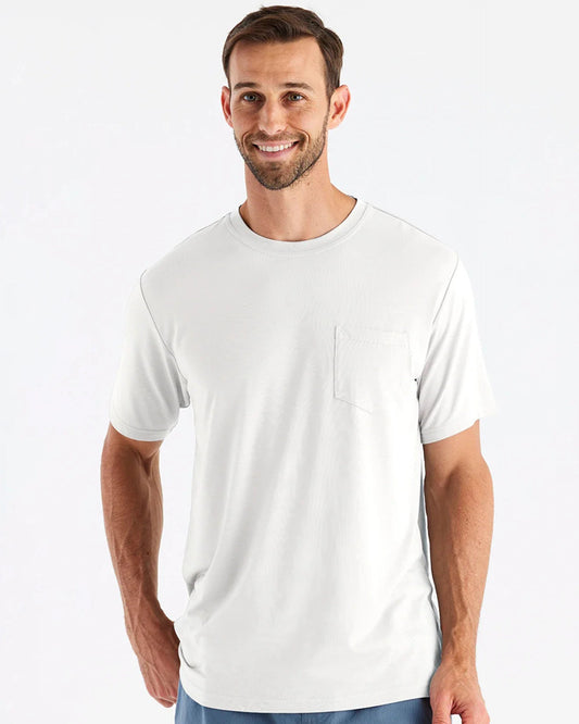 Bamboo Flex Pocket S/S T-Shirt - Bright White