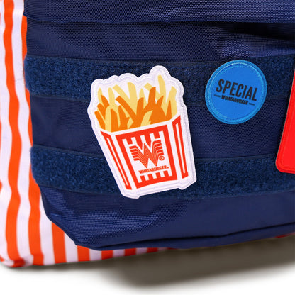 Striped Patch Backpack