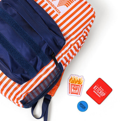 Striped Patch Backpack