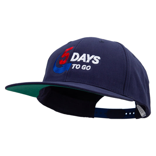 5 Days to Go Embroidered Brushed Cotton Twill High Profile Extra Size Cap