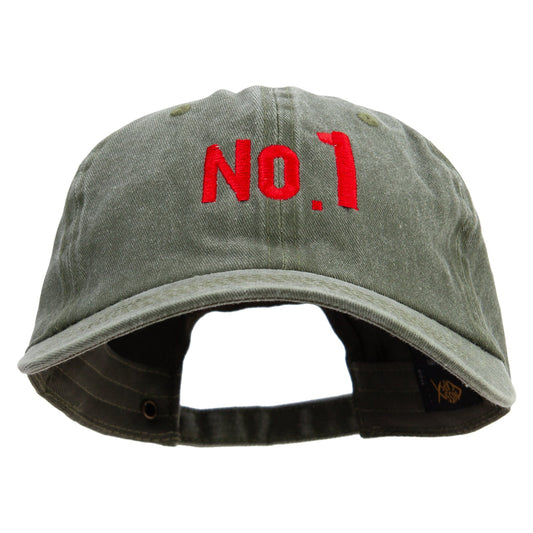 Number 1 Sign Cotton Twill Premium Pigment Dyed Cap