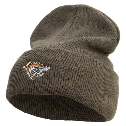 Made in USA Wild Fish Illustration Stretch ECO Cotton Long Beanie
