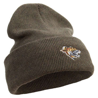 Made in USA Wild Fish Illustration Stretch ECO Cotton Long Beanie