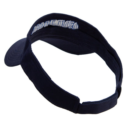 Football Bulldog Logo Embroidered Cotton Twill Sun Visor