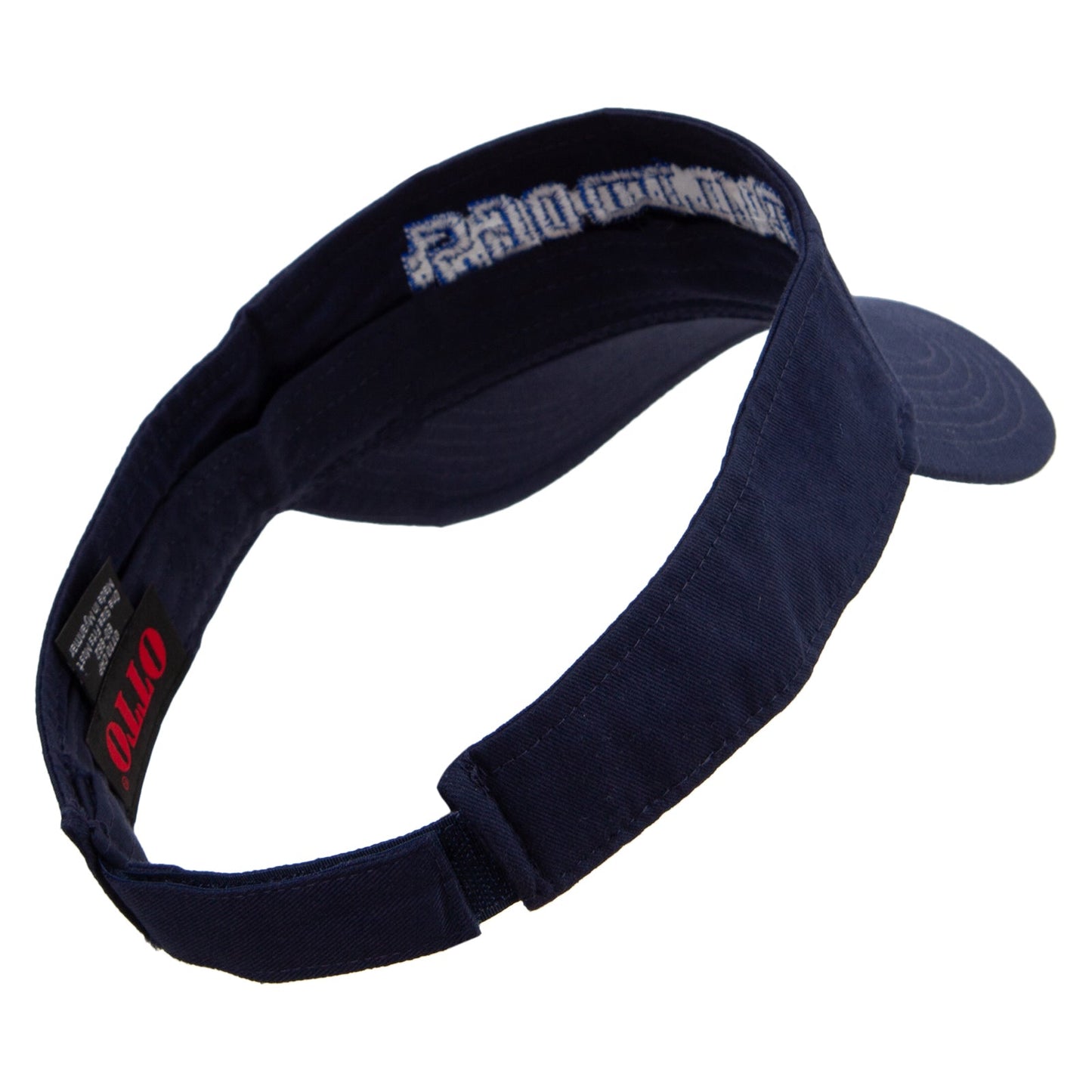 Football Bulldog Logo Embroidered Cotton Twill Sun Visor