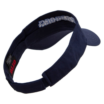 Football Bulldog Logo Embroidered Cotton Twill Sun Visor