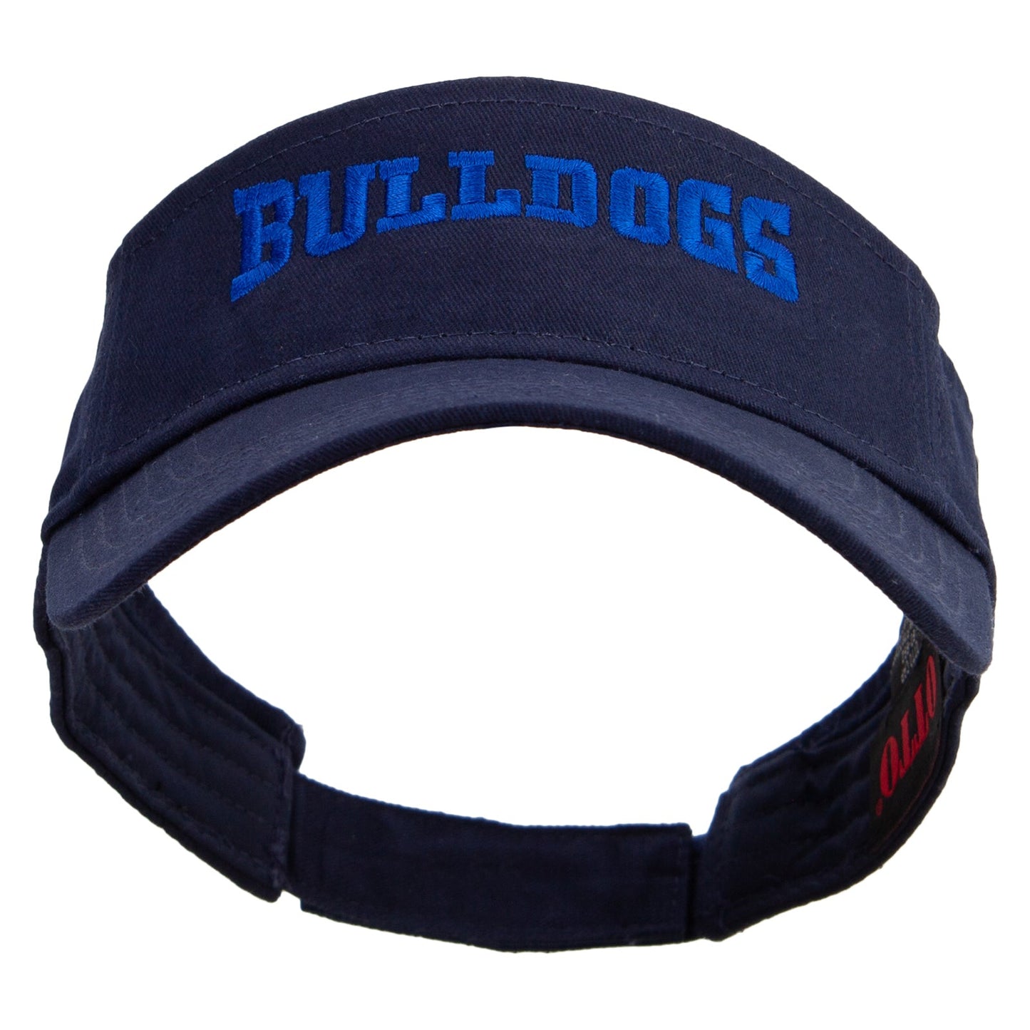 Football Bulldog Logo Embroidered Cotton Twill Sun Visor