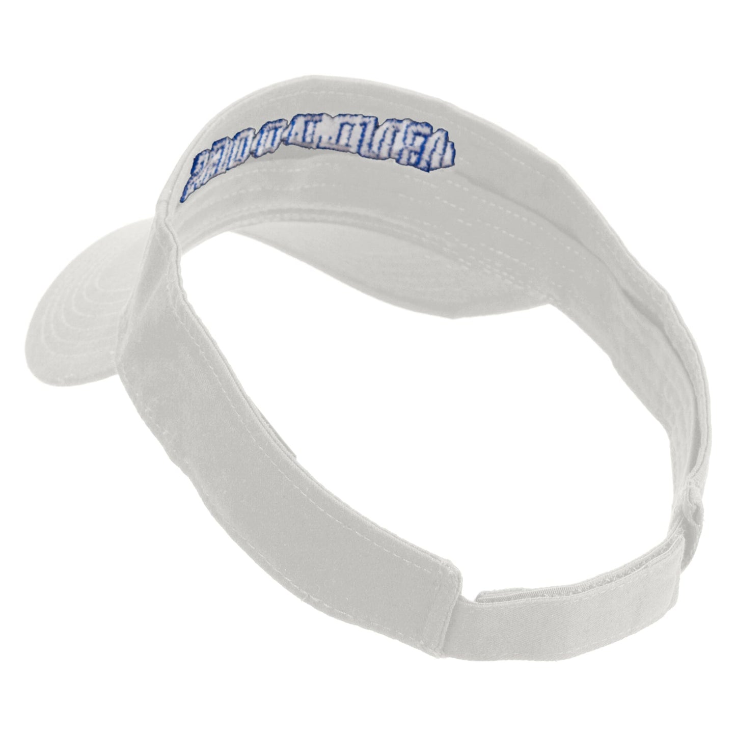 Football Bulldog Logo Embroidered Cotton Twill Sun Visor
