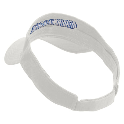 Football Bulldog Logo Embroidered Cotton Twill Sun Visor