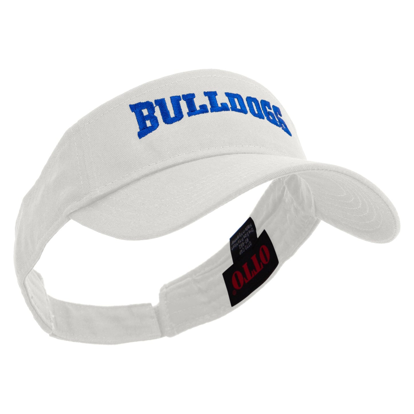 Football Bulldog Logo Embroidered Cotton Twill Sun Visor
