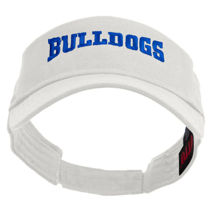 Football Bulldog Logo Embroidered Cotton Twill Sun Visor