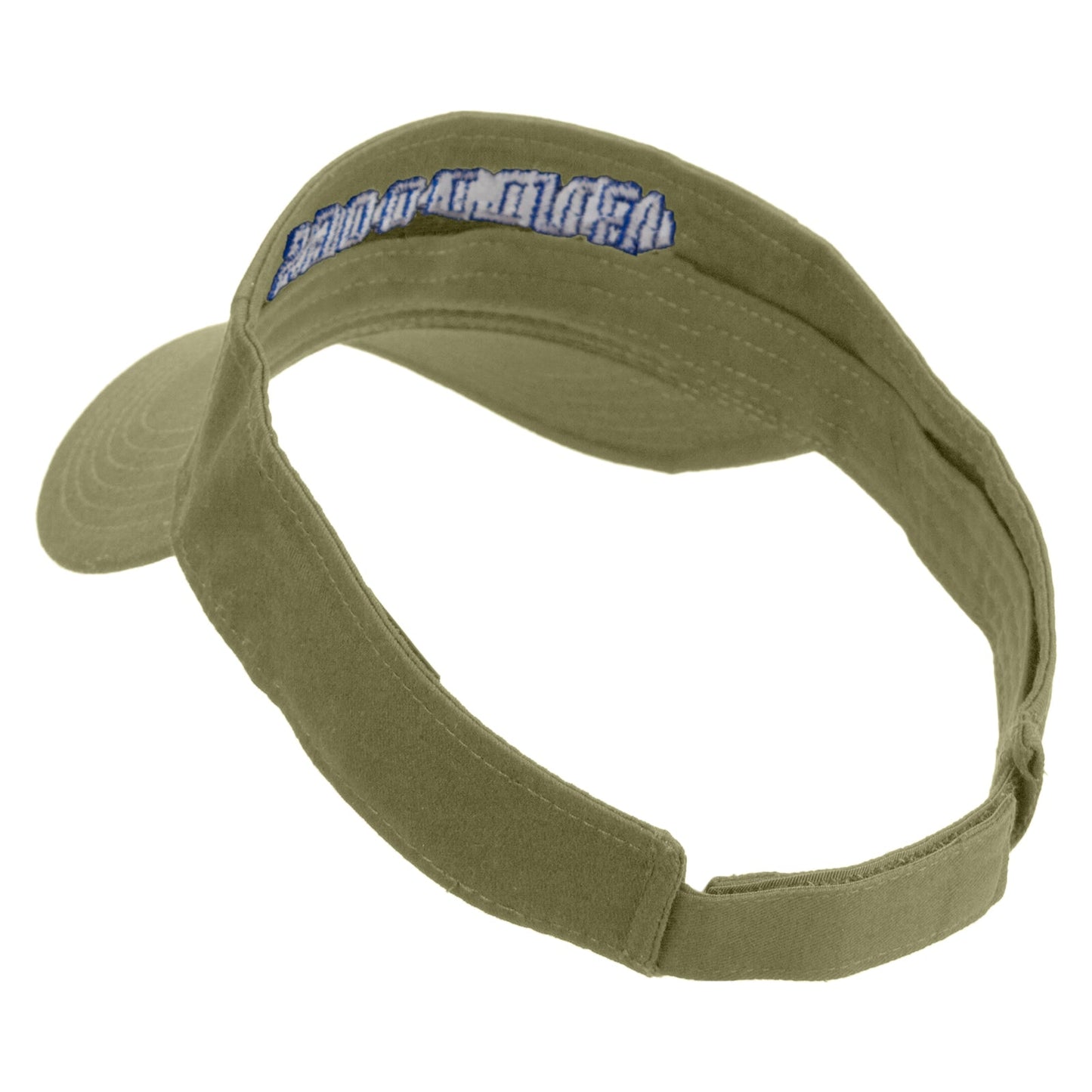 Football Bulldog Logo Embroidered Cotton Twill Sun Visor