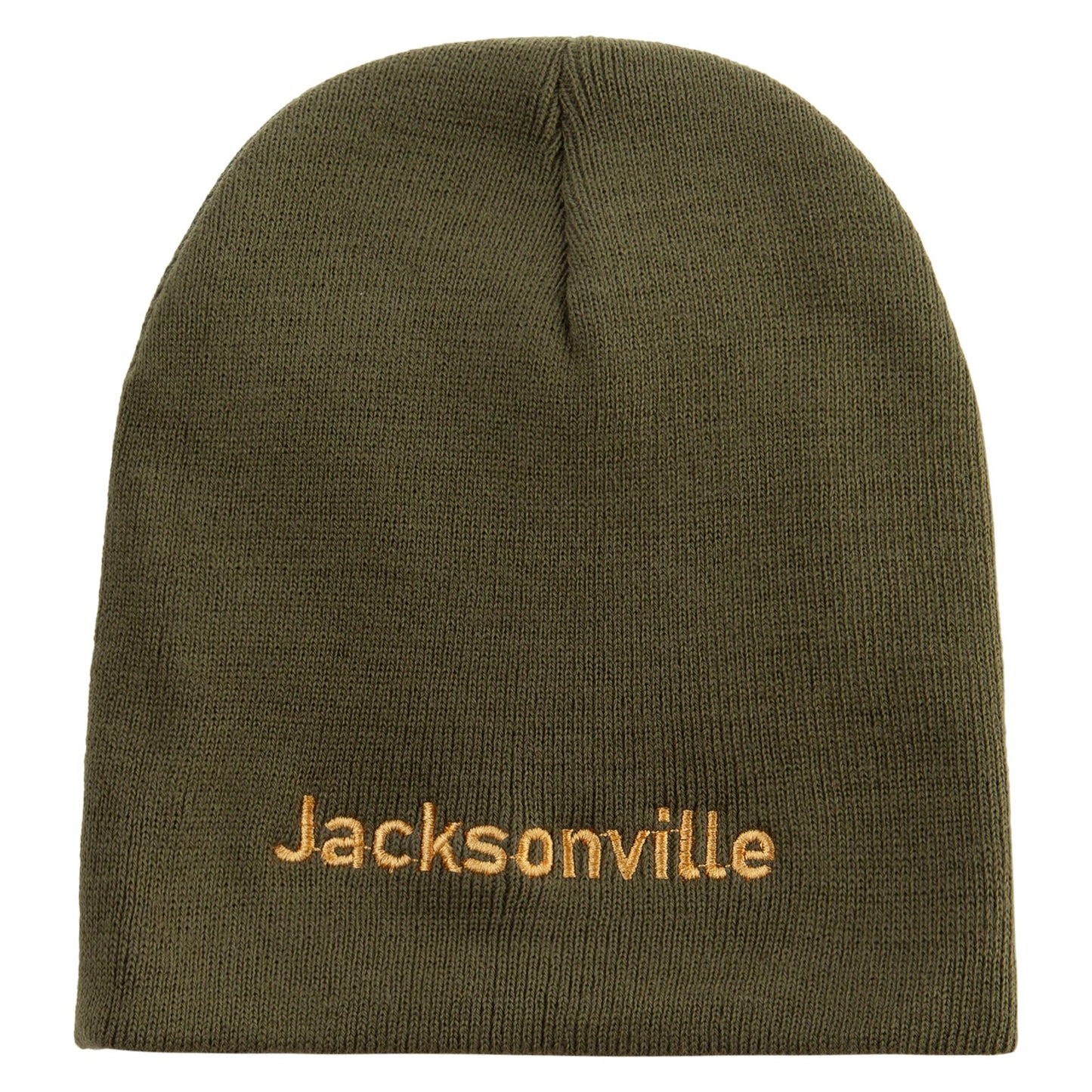 Jacksonville Logo Embroidered 8 inch Acrylic Short Beanie