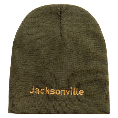Jacksonville Logo Embroidered 8 inch Acrylic Short Beanie