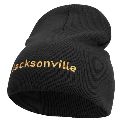 Jacksonville Logo Embroidered 8 inch Acrylic Short Beanie