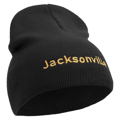 Jacksonville Logo Embroidered 8 inch Acrylic Short Beanie