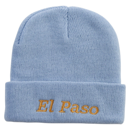 El Paso Logo Embroidered Super Stretch Knit Watch Cap Beanie