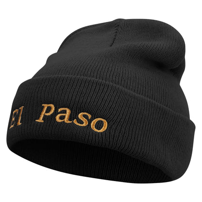 El Paso Logo Embroidered Super Stretch Knit Watch Cap Beanie