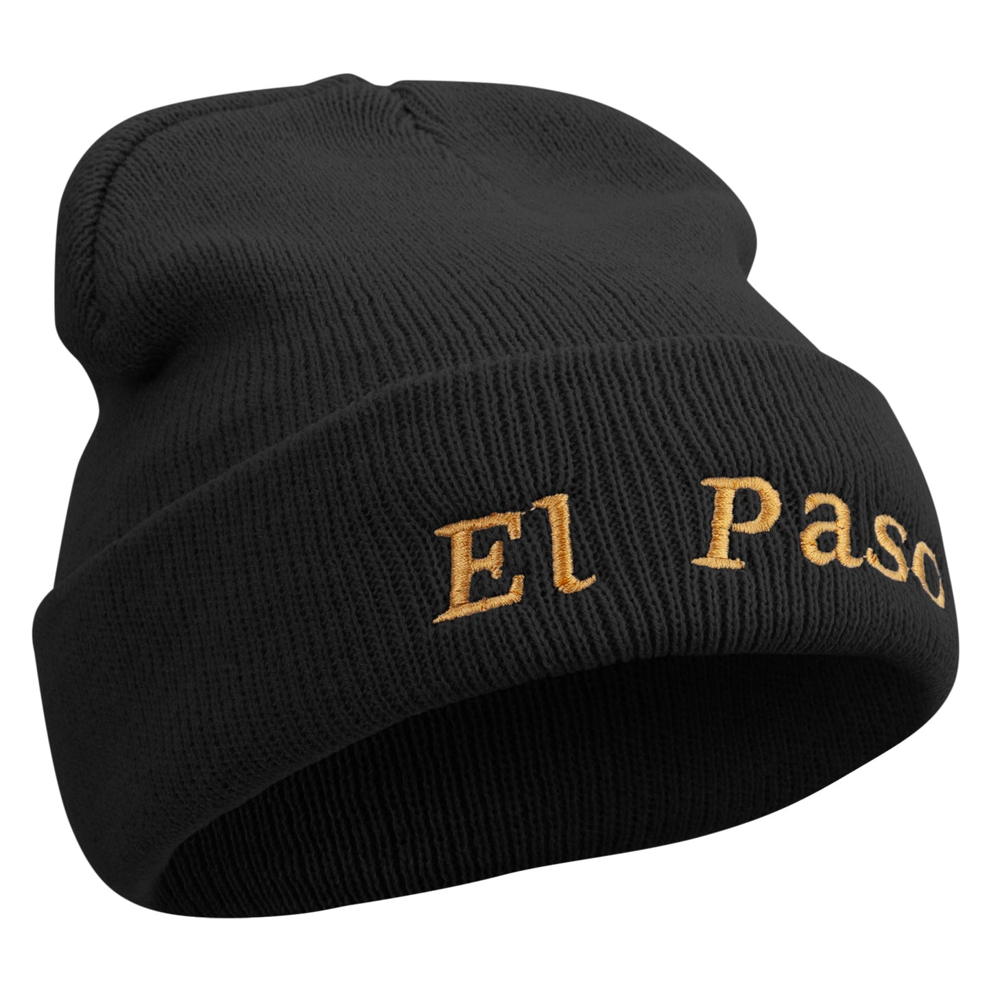 El Paso Logo Embroidered Super Stretch Knit Watch Cap Beanie