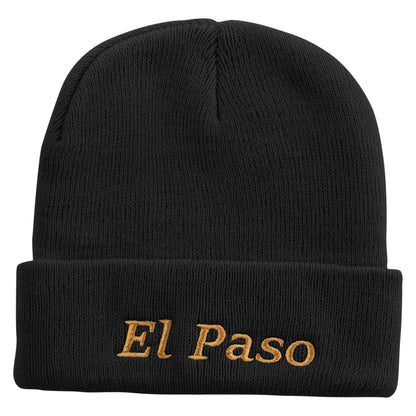 El Paso Logo Embroidered Super Stretch Knit Watch Cap Beanie