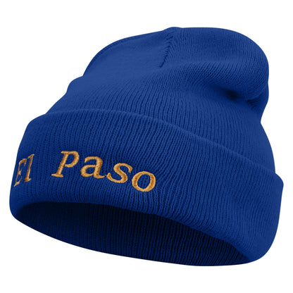 El Paso Logo Embroidered Super Stretch Knit Watch Cap Beanie