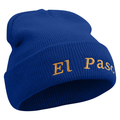 El Paso Logo Embroidered Super Stretch Knit Watch Cap Beanie