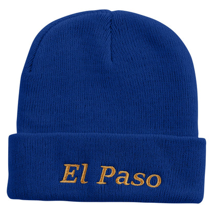El Paso Logo Embroidered Super Stretch Knit Watch Cap Beanie