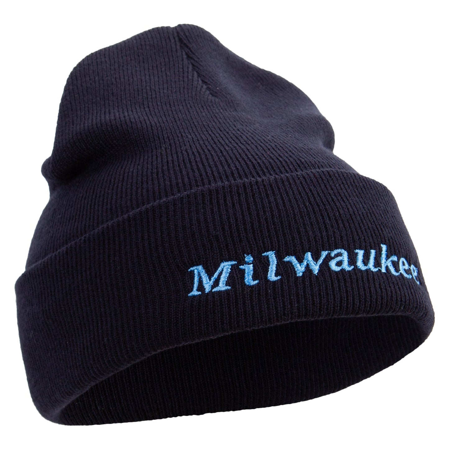 Milwaukee Wisconsin Logo Embroidered Super Stretch Knit Watch Cap Beanie