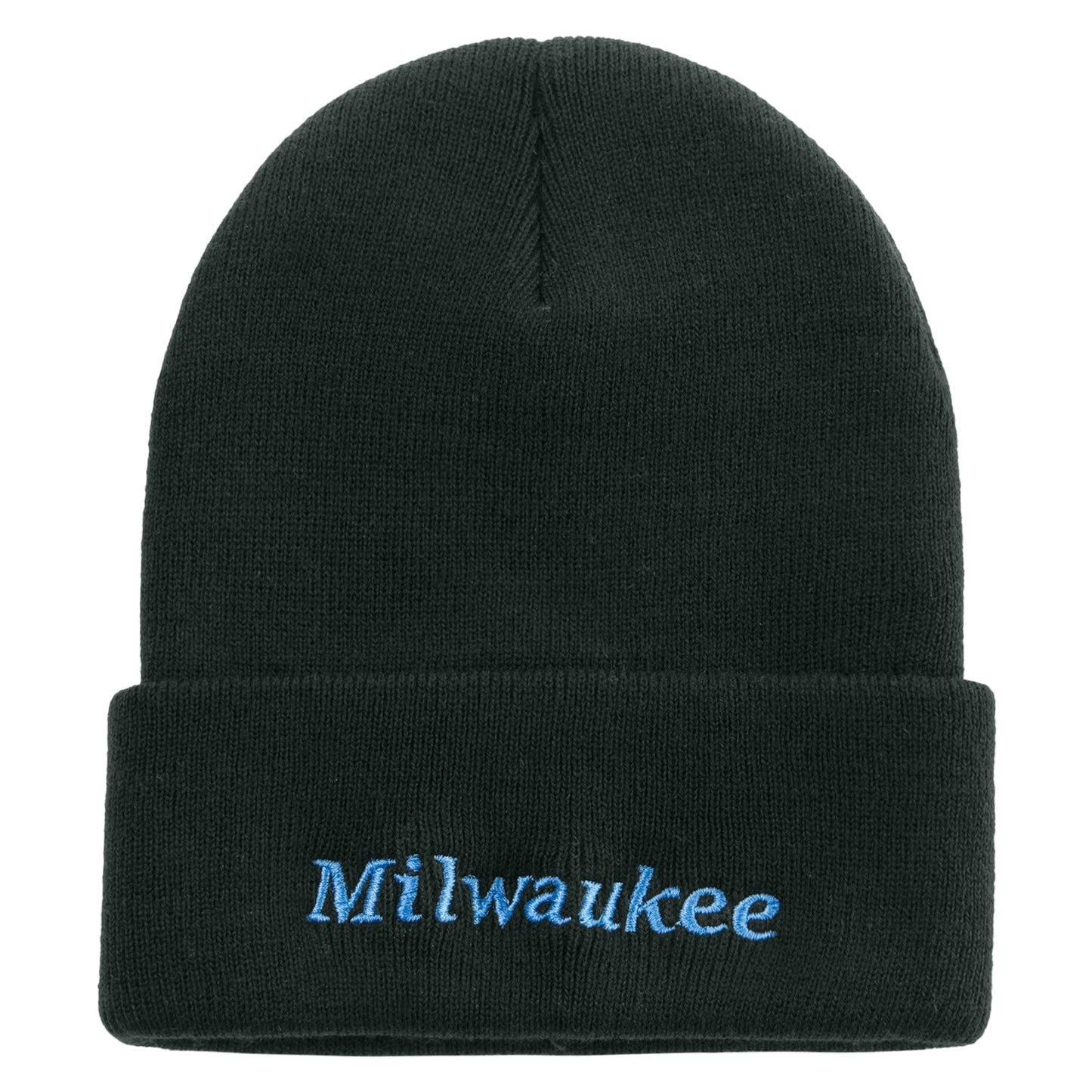 Milwaukee Wisconsin Logo Embroidered Super Stretch Knit Watch Cap Beanie