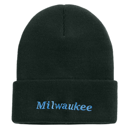 Milwaukee Wisconsin Logo Embroidered Super Stretch Knit Watch Cap Beanie
