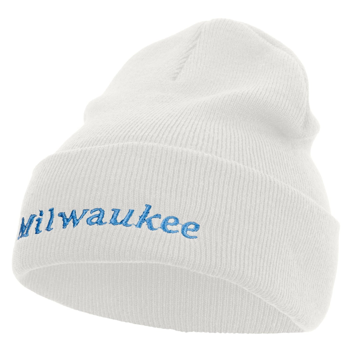 Milwaukee Wisconsin Logo Embroidered Super Stretch Knit Watch Cap Beanie