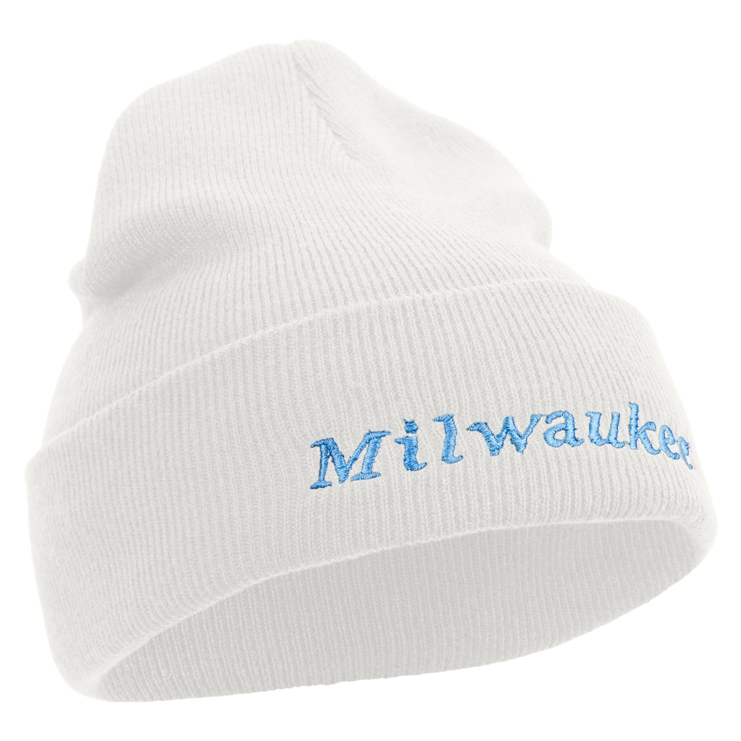 Milwaukee Wisconsin Logo Embroidered Super Stretch Knit Watch Cap Beanie