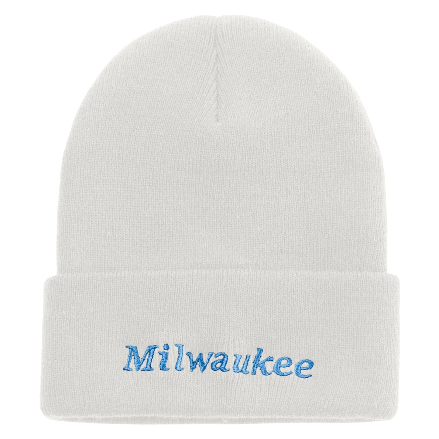 Milwaukee Wisconsin Logo Embroidered Super Stretch Knit Watch Cap Beanie