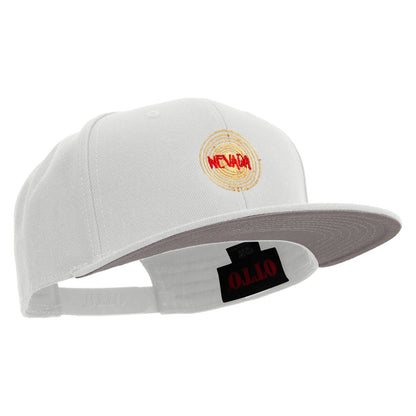 Nevada Lettering Design Embroidered Wool Blend Prostyle 2 Tone Snapback