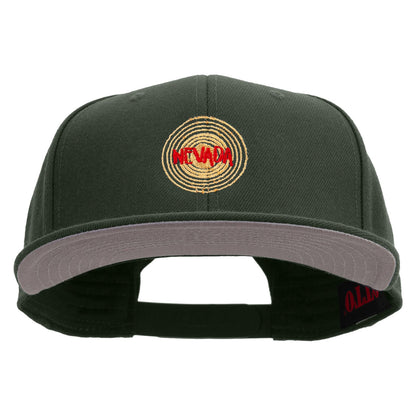 Nevada Lettering Design Embroidered Wool Blend Prostyle 2 Tone Snapback