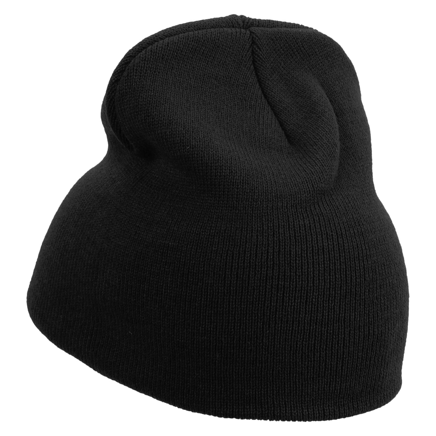 Switzerland Edelweiss Flower Embroidered 8 Inch Short Beanie