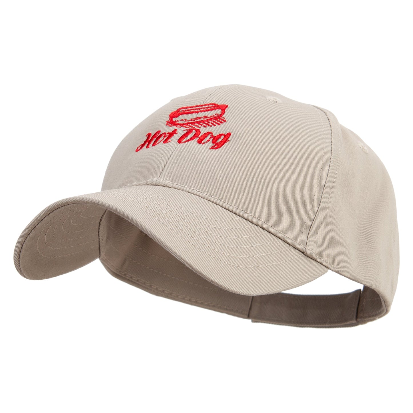 Hot Dog Icon Embroidered Low Profile Organic Cotton Cap