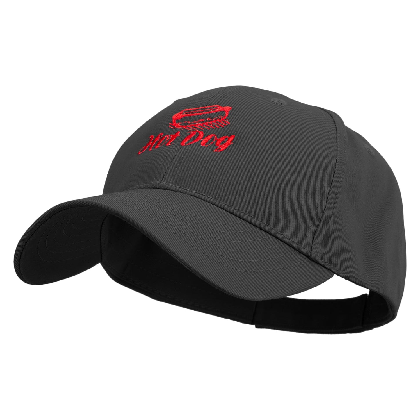 Hot Dog Icon Embroidered Low Profile Organic Cotton Cap