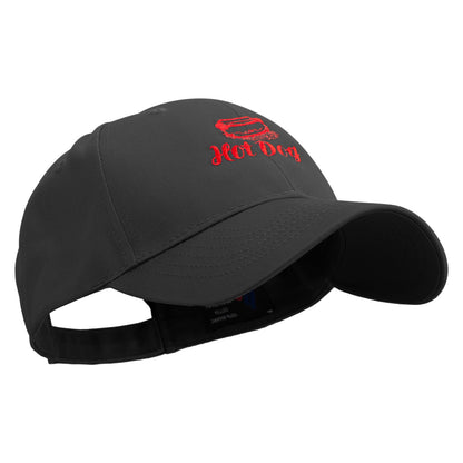 Hot Dog Icon Embroidered Low Profile Organic Cotton Cap