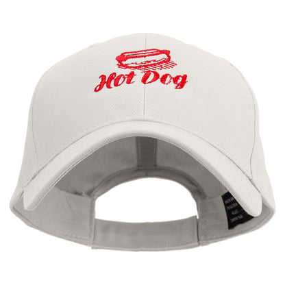 Hot Dog Icon Embroidered Low Profile Organic Cotton Cap