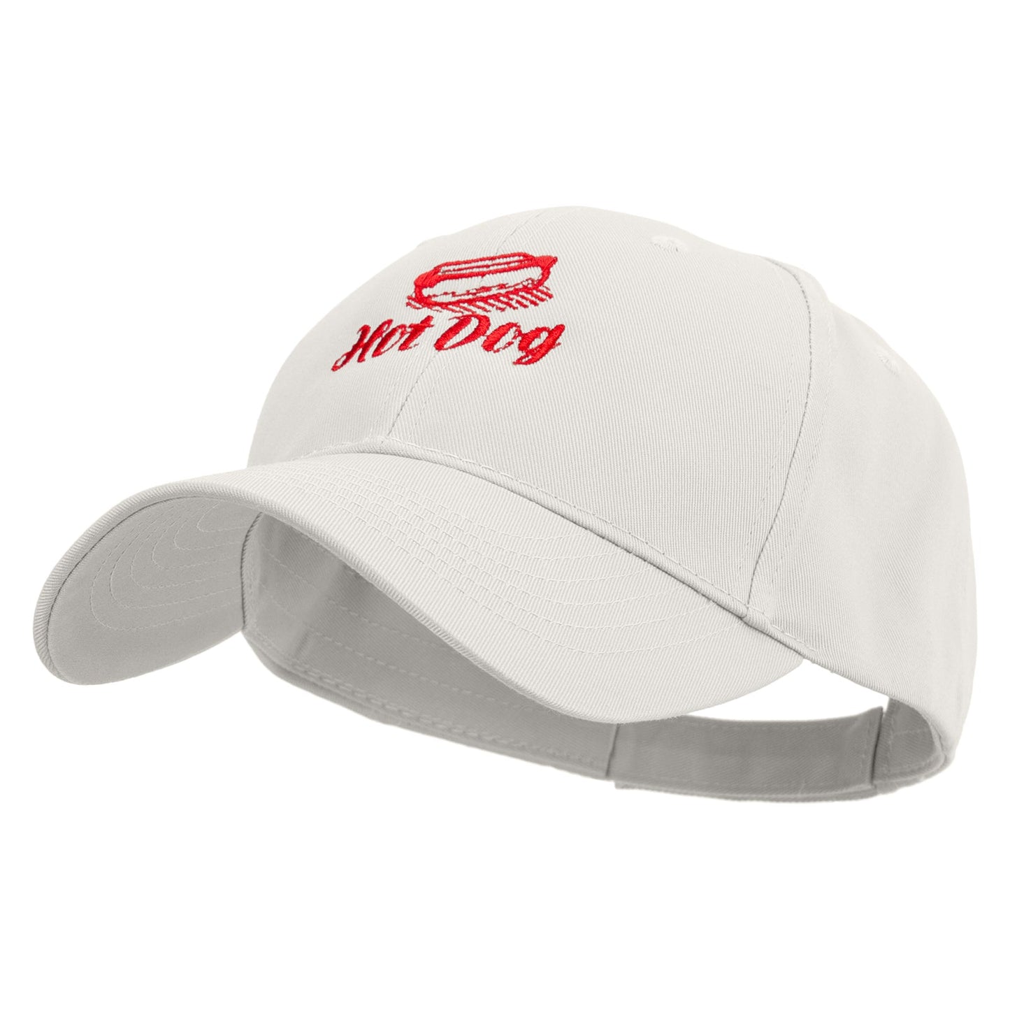 Hot Dog Icon Embroidered Low Profile Organic Cotton Cap
