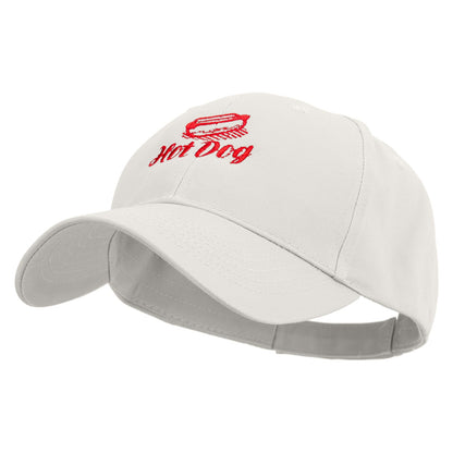 Hot Dog Icon Embroidered Low Profile Organic Cotton Cap