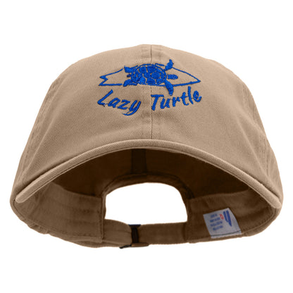 Lazy Turtle Surf Club Embroidered Normal Dyed Washed Caps