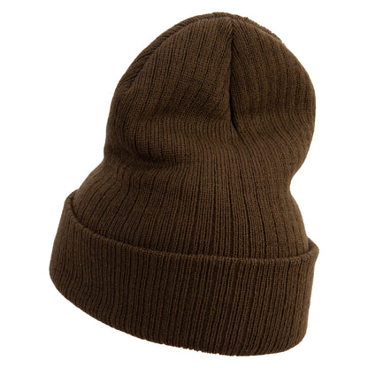 Made in USA Golden Mammoth Logo Embroidered Heavy Ribbed Cuff Beanie