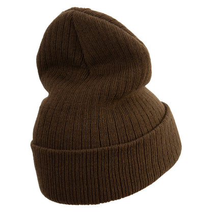 Made in USA Golden Mammoth Logo Embroidered Heavy Ribbed Cuff Beanie